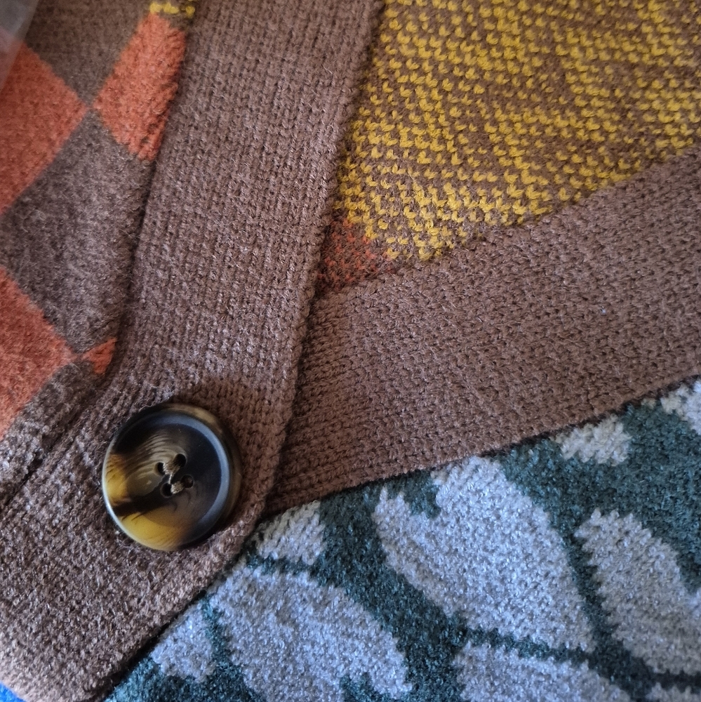 Ces Femme Mixed Knit Denim Oversized Cardigan - Picture 10 of 13